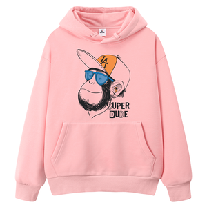Sweat-shirt d'hiver en coton 100% personnalisé, à manches longues, décontracté, avec cordon de serrage, à capuche, avec poche, unisexe, surdimensionné - Product Image 1