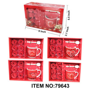 Tazza di ceramica di san valentino con rose 36PC/CS per esprimere amore e romanticismo - Product Image 1