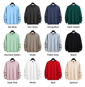 2025 nueva llegada hombres moda liso cuello redondo sudadera venta al por mayor sudaderas en blanco anti-pilling polar CVC suave - Product Image 6