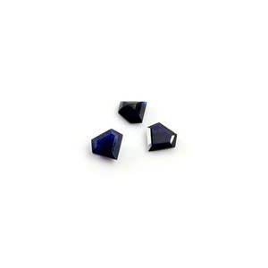 Saphir bleu naturel de Bangkok, calibré 9x10mm, taille brillant fantaisie, taille princesse carrée, pierre de saphir facettée - Product Image 2