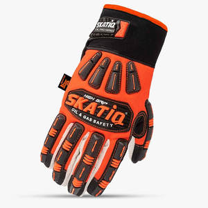 Guantes DE SEGURIDAD originales de algodón Skatiq de la vieja escuela, producto impactado, Hi Viz, de la vieja escuela, para la palma de la mano - Product Image 2