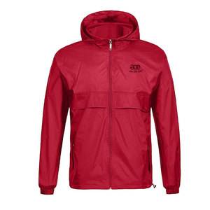 Modern Hooded Windbreaker <b>Jacket</b> with <b>Lightweight</b> Material Front Logo Streetwear Style-for Travel <b>Running</b> & Winter Use - Product Image 1