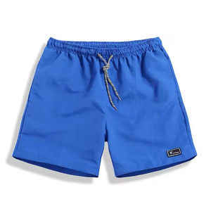 2025 venta al por mayor verano cintura elástica logotipo personalizado hombres gimnasio correr playa pantalones cortos impermeable transpirable lona poliéster para hombres - Product Image 1