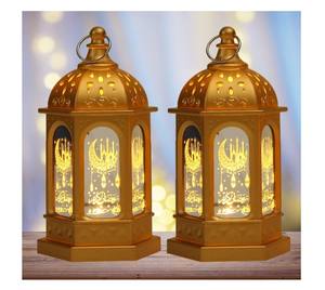 <b>Ramadan</b> Lantern,5" <b>Ramadan</b> Decorations Eid Lights with Star Moon Lights Patterns-Eid <b>Mubarak</b> Candle Lantern Kids <b>Gifts</b> for Home - Product Image 1
