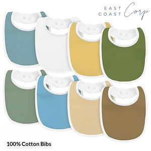 Bavoirs bio extra absorbants en coton doux pour les bébés de dentition, faciles à nettoyer, adaptés aux garçons et aux filles - Product Image 1