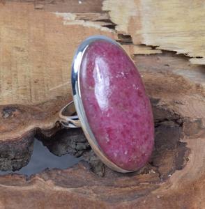 Anillo DE BODA indio para niñas, lujosa piedra preciosa de rodonita, anillo hecho a mano, anillo de piedras preciosas, joyería de plata de ley 925, joyería de sello 925 - Product Image 2