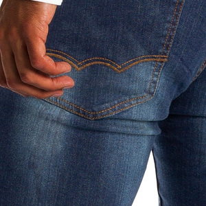 Precio bajo, alta calidad, pantalones hechos a mano, Parche de mezclilla, Jean rasgado, Slim Fit, pierna recta, lo último para hombres, Jean a precio asequible - Product Image 4