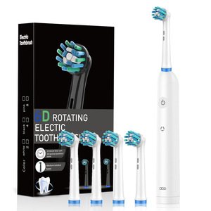 YBK Adult Rotating <strong>Electric</strong> <strong>Toothbrush</strong> IPX7 8 Brush <strong>Heads</strong> One Travel Case 3 Modes 2 Minute Smart Timer 60 Day Battery Life LED - Product Image 3