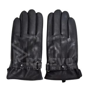 Gants en cuir d'agneau d'hiver pour hommes, coupe-vent, gants en cuir véritable pour moto, gants en cuir de chèvre personnalisés - Product Image 5