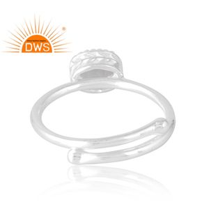 Vente chaude 925 Sterling Silver Natural Rainbow Moon Gemstone Ring Bijoux personnalisés pour les femmes Cadeau pour elle - Product Image 2