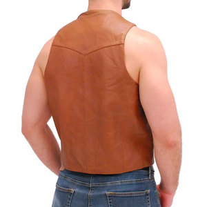<b>Top</b> Selling Men's Casual Leather Vest Breathable Durable Material OEM Service Wholesale Price Winter Season Accessory - Product Image 6