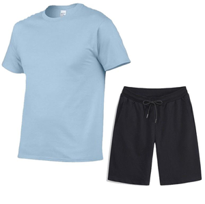 Conjunto de ropa deportiva de verano para hombre, camiseta y pantalones cortos de secado rápido de 2 piezas, traje deportivo con estampado personalizado y manga corta de marca - Product Image 6