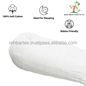 Baby Positioning Bolster <b>Pillow</b> <b>Soft</b> Cotton Muslin Infant Sleep Support <b>Pillow</b>, Anti-Roll Newborn Side Support Cushion - Product Image 2