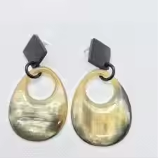 Pendientes colgantes de cuerno de búfalo hechos a mano para mujer, joyería de moda para fiestas inspiradas en la India por la moda glowin - Product Image 1