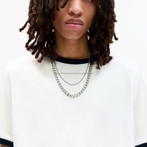 เสื้อยืดคอกลมแขนปกติสำหรับผู้ชายเสื้อยืดโอเวอร์ไซส์ - Product Image 2