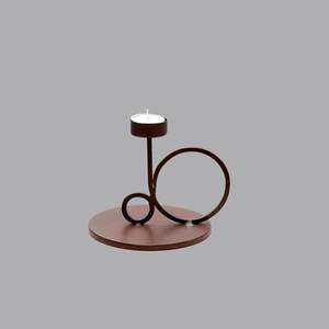 Porte-bougie en métal élégant, élégant, durable, fait à la main, décoration de table, intérieur/extérieur, centre de table décoratif - Product Image 1