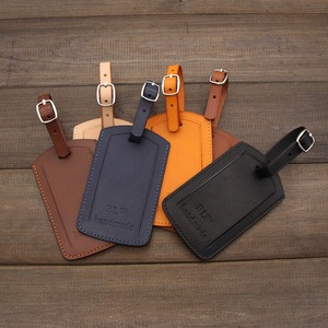 Groomsmen Gift Leather Luggage Tags Favor Wedding <b>Accessories</b> Luggage Black Men's for Him LLT-0014 - Product Image 3