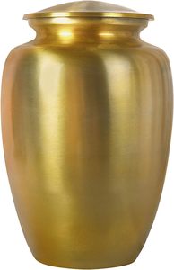 Hot 2025 Modern Metal Cremation Urn Coffin Brass Funeral Supplies Adult Ashes Memorial Handmade Customized <b>Tabletop</b> Vase Best - Product Image 2