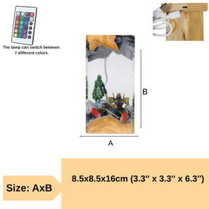 Lampe Gundam, Lampe en résine époxy, Lampe en résine époxy personnalisée, Lampe en bois et résine, Veilleuse personnalisée, Cadeau fait main, Cadeau de Noël - Product Image 4