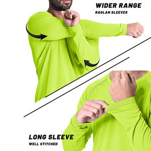 Haute qualité pour la protection de la peau pour les vêtements de plein air Rash Guard T-shirt manches longues col rond coupe ajustée Rash Guard personnalisé pour hommes - Product Image 3