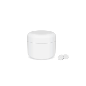 Boîte en plastique blanche pour médicaments comprimés capsules pilules 100% plastique de qualité cosmétique boîte à poudre personnalisable avec étiquette écologique - Product Image 3