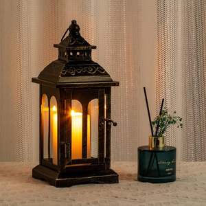 Unique Design Custom Shape Black Finished Metal and Glass Candle <b>Lantern</b> Home Decoration Metal Candle <b>Lantern</b> <b>for</b> Best <b>Sale</b> - Product Image 3
