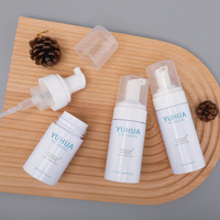 Wadah busa kosmetik ramah lingkungan 150ml 200ml Pembersih Wajah botol busa beku plastik putih kosong untuk sampo