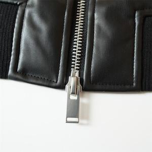 High Quality Autumn Stylish Smooth Waterproof Breathable Men's Solid Color Double Zipper Regular Varsity Jacket Stand <b>Cow</b> Skin - Product Image 3