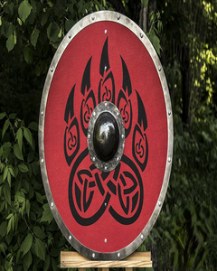 Nouveau bouclier Viking en bois bouclier Viking nordique Lagertha bouclier temple historique décoration murale - Product Image 2