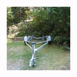 Remorque de bateau à essieu unique pour petits bateaux jet-skis chargement marin remorquage facile cadre galvanisé et matériel résistant à la rouille - Product Image 1