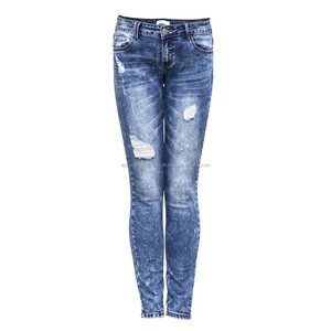 Jean en denim coupe droite, durable, personnalisé, OEM, séchage rapide, élégant, nouveau design tendance, taille haute, en spandex/coton, respirant - Product Image 6