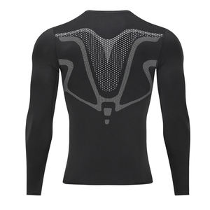 <b>Men's</b> <b>Long</b> <b>Sleeve</b> Rash Guard Sports <b>Top</b> Round/O-Neck Collar Quick Dry Polyester Spandex <b>Gym</b> Sport T-Shirt with OEM Service - Product Image 3