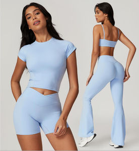 Offre Spéciale femmes vêtements de sport ensembles de fitness-personnalisé en gros grande taille imperméable Yoga Shorts soutien-gorge de sport jambières d'exercices culture - Product Image 3