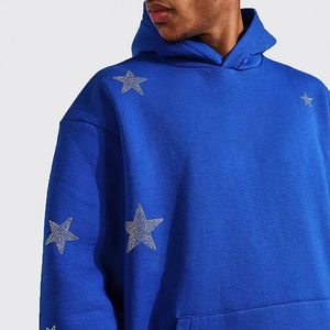 Chándales de diamantes de imitación de gran tamaño de alta calidad, diseño personalizado, Sudadera con capucha, conjuntos de chándales de estilo callejero - Product Image 6