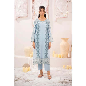 Ensemble de costume brodé 3 pièces pour femme IZNIK avec dupatta et pantalon imprimés Monark - BIC-3739 - Product Image 2