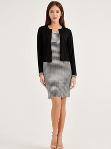 Robe midi d'été pour femmes enceintes-Manches longues-Fermeture éclair noire-Tissu modal-Manches longues-Allaitement amical-Exportation en vrac - Product Image 5