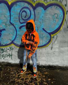Venta al por mayor de chándales de los hombres acampanados largos Jogger pantalones de chándal y sudaderas con capucha Streetwear bordado personalizado apliques parche lavado conjunto con capucha - Product Image 3