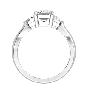 Women's 9K Yellow White Gold Radiant Cut Lab Grown Diamond Engagement Wedding <b>Band</b> <b>Ring</b> 2.1Cts VS Clarity EF Color IGI Certified - Product Image 2