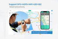 Reloj Inteligente OEM con Batería de Larga Duración y Tarjeta SIM para Seguridad en el Trabajo, LBS, BLE, GPS, 4G, L22, para Hombre