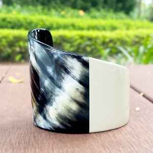 Brazalete de cuerno de búfalo de origen ético, pulsera hecha a mano, estilo antiguo Vintage, joyería de moda bonita - Product Image 2