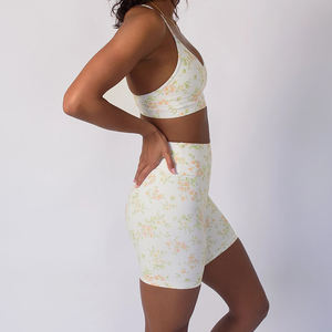 Ensemble de 2 pièces de tenues de yoga personnalisées OEM Leggings de yoga pour femmes soutien-gorge croisé pantalon de yoga taille haute vêtements de fitness et d'entraînement de gymnastique - Product Image 2