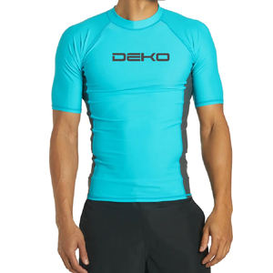 High Quality <b>Men's</b> Slim Fit Rash Guard <b>Swimming</b> <b>Top</b> Short Sleeve Quick Dry Eco-Friendly - Product Image 2