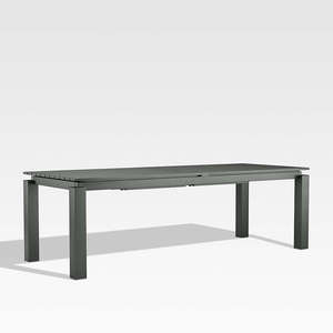 Walker 96-144 <b>Outdoor</b> <b>Dining</b> <b>Table</b> Set <b>Extendable</b> Contemporary Metal Durable Canvas Charcoal for Sunbrella Cushions for - Product Image 3