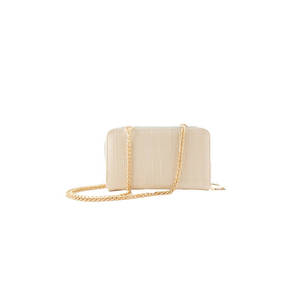 Bolso beige con doble cremallera de piel de cocodrilo - Accesorio de ropa - Product Image 3