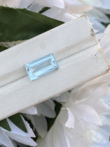 4.77กะรัตพลอยสีอะความารีนเจียระไนแบบยาวทรงสี่เหลี่ยมผืนผ้าพลอยเจียระไนเหลี่ยมเพชรพลอยหลวมสำหรับทำเครื่องประดับ - Product Image 3