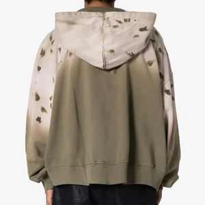 Sweat à capuche personnalisé 100% coton éponge française poids lourd lavé à l'acide conception numérique respirant confort pour l'hiver - Product Image 2