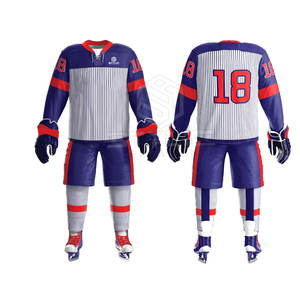 Fait sur mesure en gros uniforme de hockey sur glace unisexe à séchage rapide uniforme de hockey sur glace respirant à vendre - Product Image 1