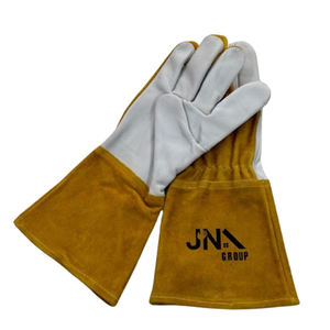 Gants de travail à double sécurité durables en cuir de vachette PU et cuir pour le soudage de construction utilisation industrielle de cuisine - Product Image 1