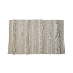 Fabrication indienne de tapis à rayures en coton tissé à la main 100% tapis en coton naturel pour la décoration intérieure - Product Image 1