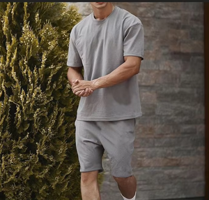 Conjunto de Pantalones Cortos de Poliéster para Hombre, Traje Casual Diario de Verano - Product Image 6